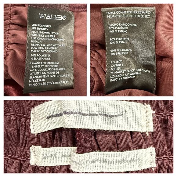 Urban Outfitters Patsy Velvet Romper Y2K Skort Puff Sleeves Women's M Milkmaid - Picture 6 of 7